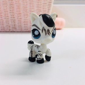 Littlest Pet Shop Postcard Pets Series 1 Zebra Figure